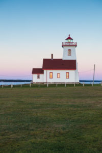 Canada, Prince Edward Island, Wood Islands, Wood Islands Lighthouse, dusk Canada, Prince Edward Island, Wood Islands, Wood Islands Lighthouse, dusk